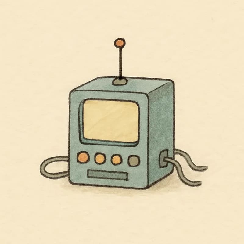 A small mechanical machine with screen and cables