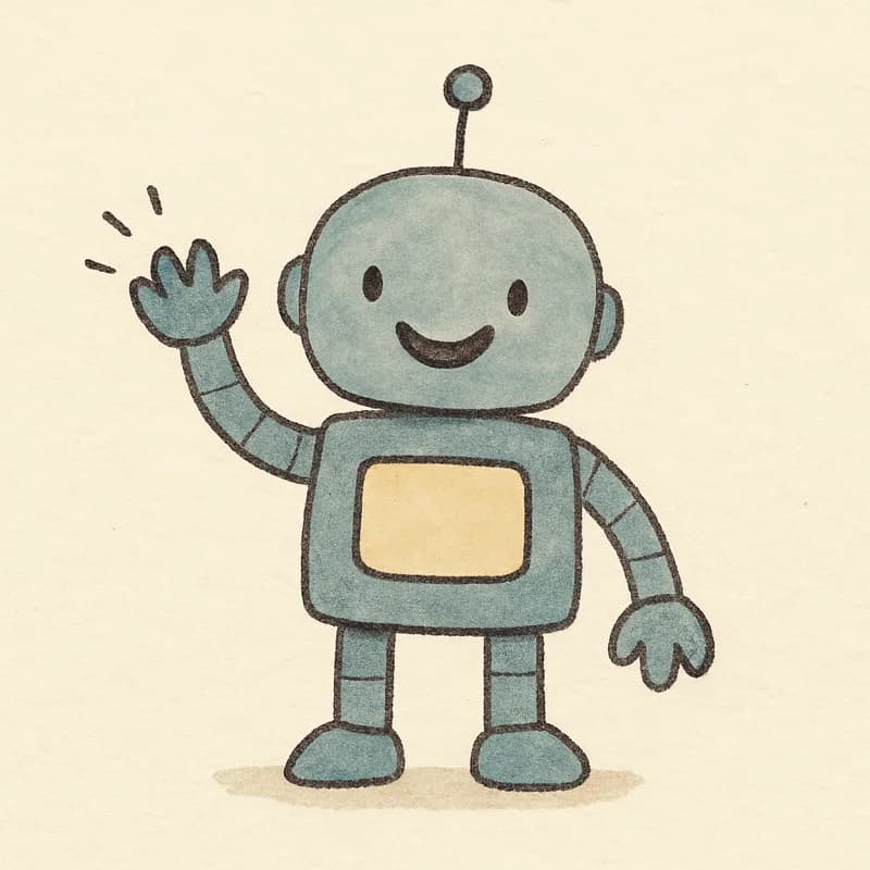 A robot waving goodbye
